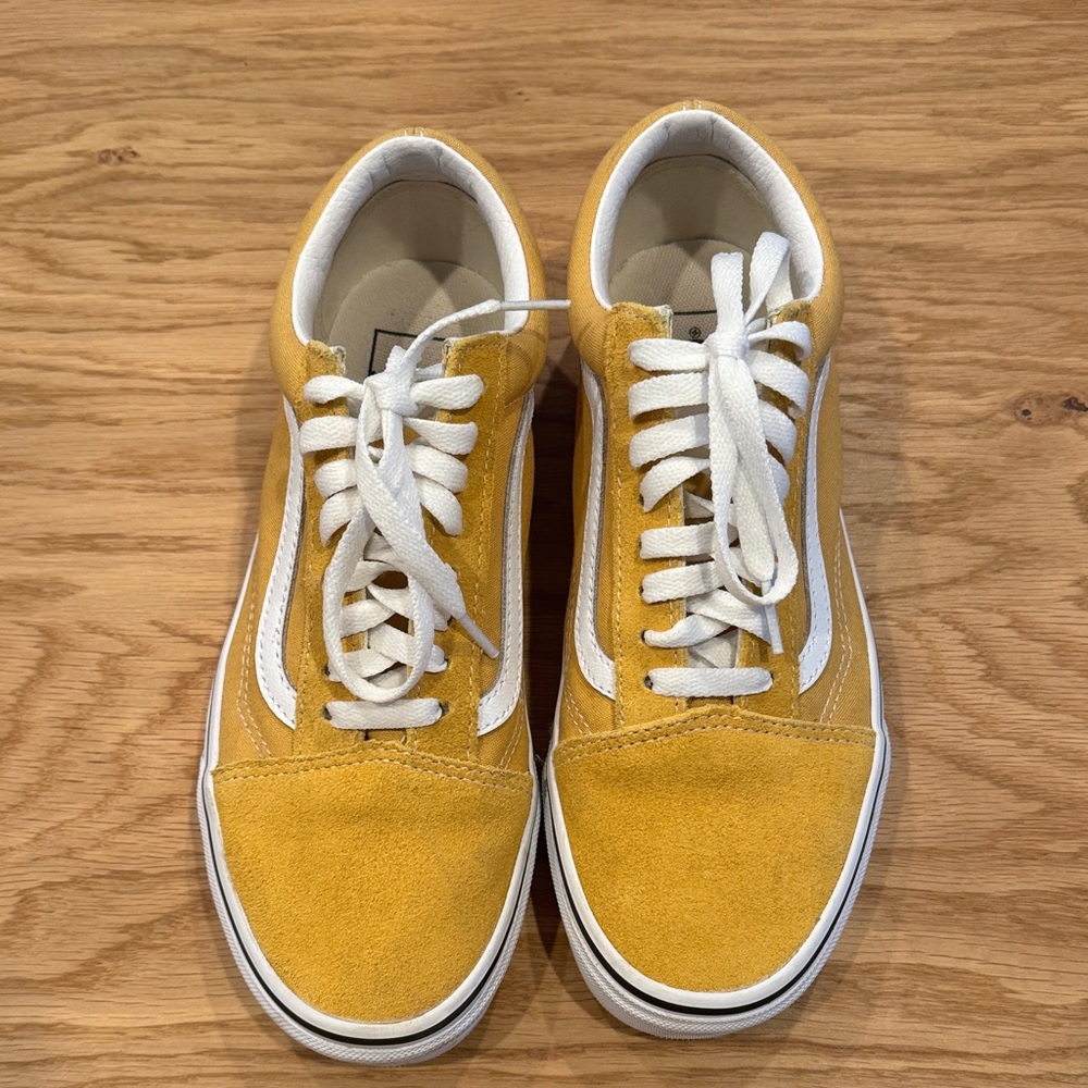 Vans Yellow and White Women's Sneakers
